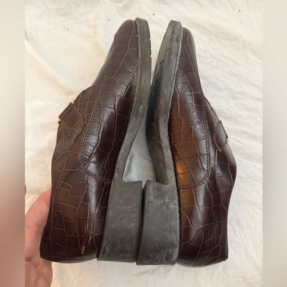 🔴 Brighton NWOT brown alligator design shoes - Picture 4 of 9